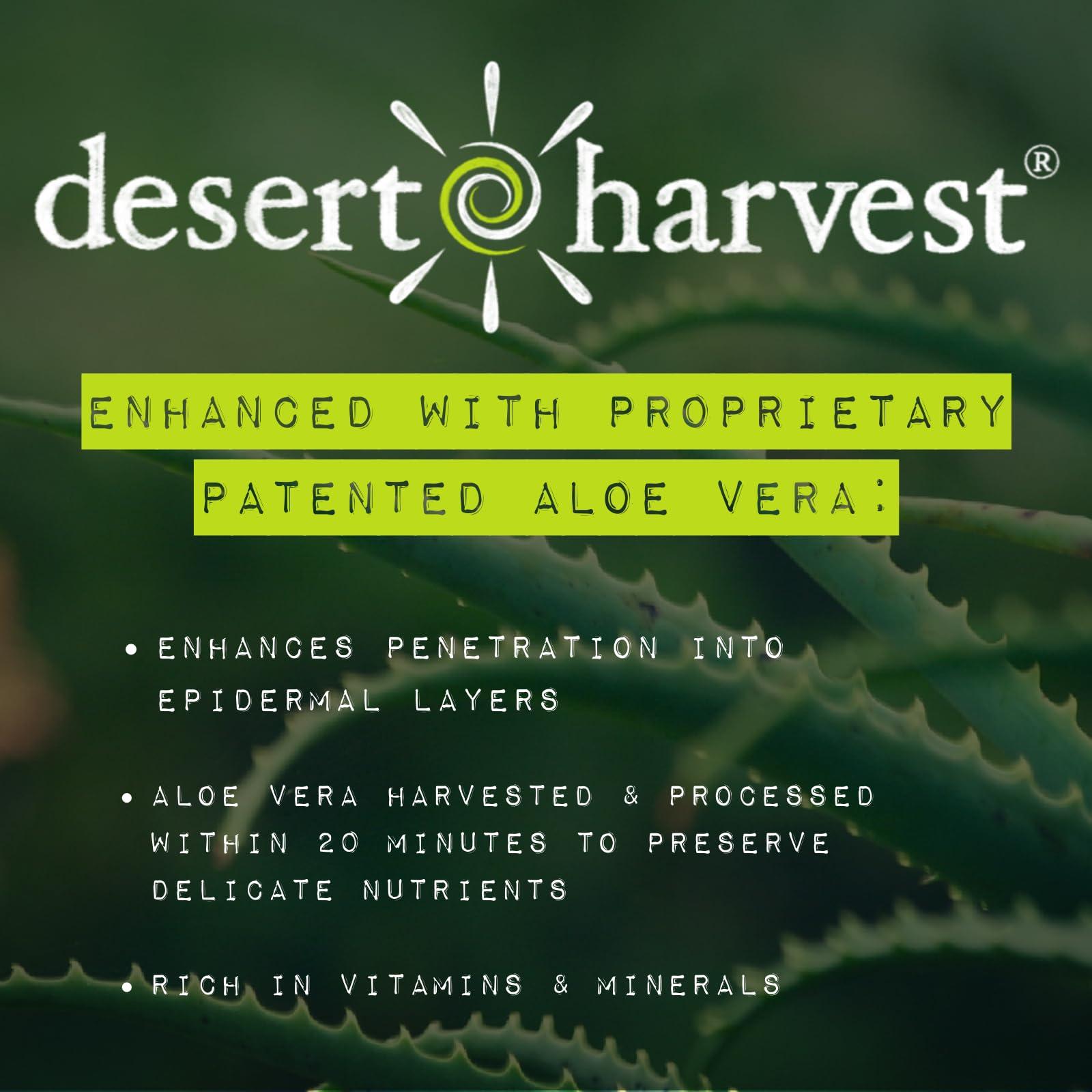 Desert Harvest Desert Harvest Aloe Vera Gel, Moisturizing Gel, pH-Balanced, Cold-Pressed Aloe-based Soothing & Hydrating Gel (16 oz)