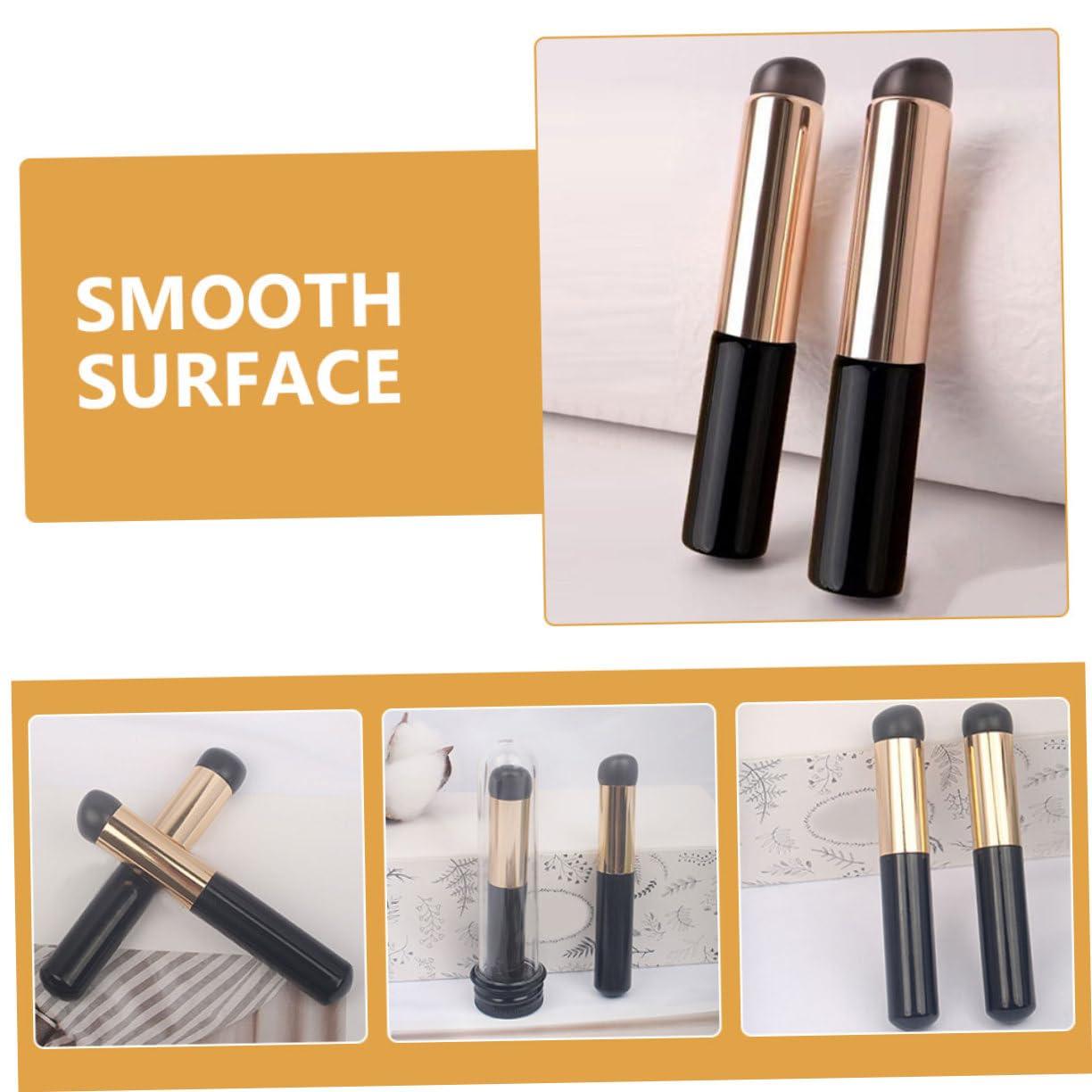 Mikinona Mikinona 6pcs Lip Brush Lipstick Cosmetics Makeup Brushes Lip Tint Stain Hourglass Makeup Lip Mask Mascara Bag Organizer Lip Gloss Lip Liner Makeup Brush Holder Lip Oil Black