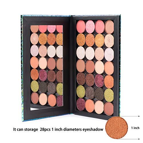 Allwon Allwon Magnetic Palette Mermaid Empty Makeup Palette with Mirror and 30Pcs Adhesive Empty Palette Metal Stickers for Eyeshadow Lipstick Blush Powder (Green)