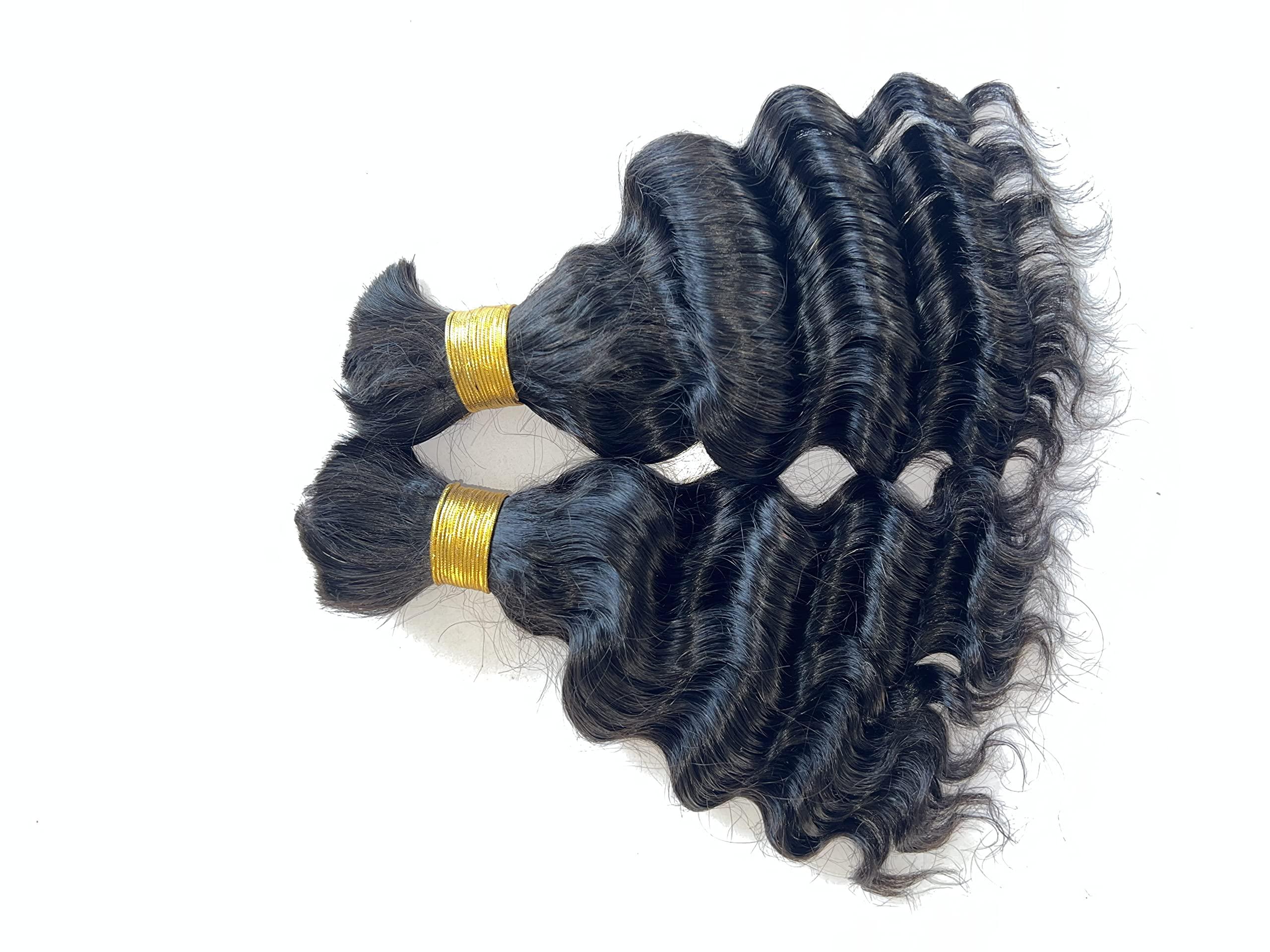 Limited Beauty Bulk Human Hair for Braiding Deep Loose Wave 100% Unprocessed Brazilian Bulk hair HUMAN HAIR Micro Braiding No Weft Human Hair Deep Wave 100g/Bundle 10inch