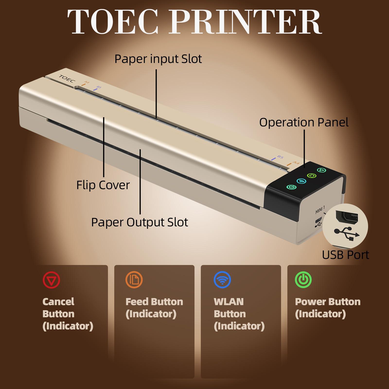 ATOMUS ATOMUS Tattoo Transfer Stencil Machine, Mini Thermal Copier Printer Connected Phone Computer Portable USB WiFi Tattoo Printer