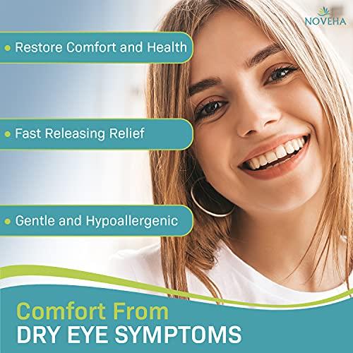 NOVEHA NOVEHA Eyelid & Lash Wipes | For Itchy, Dry Eyes, Styes & Blepharitis, Demodex | lid and lash Cleansing Wipes, Hypoallergenic & Soothing For Sensitive Eyes, Pack of 60