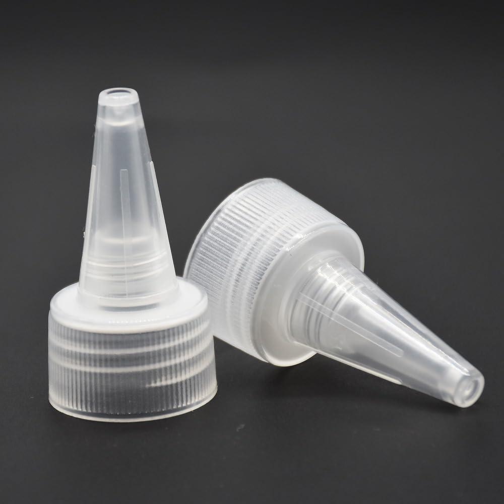 Generic 100pcs/lot 24/410 Clear Long Nozzle Dropper Cap,Cap Twist Off 24mm Use to E Liquid Bottle,Hair Lotions JarHair Gel Water Bottle