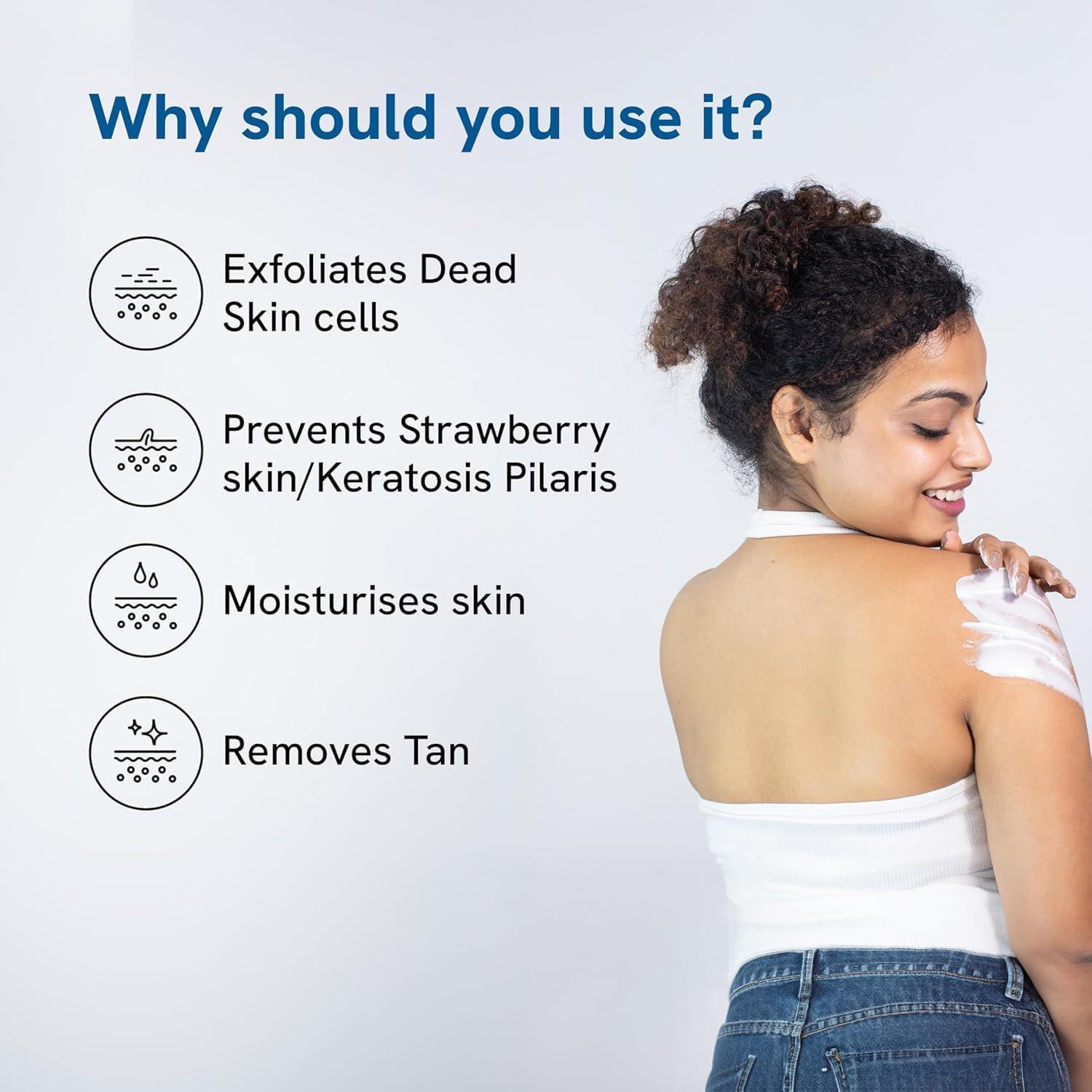 Generic Body\'wise 10% Lactic AHA Exfoliating Body Scrub For Tan Removal & Soft-Smooth Skin