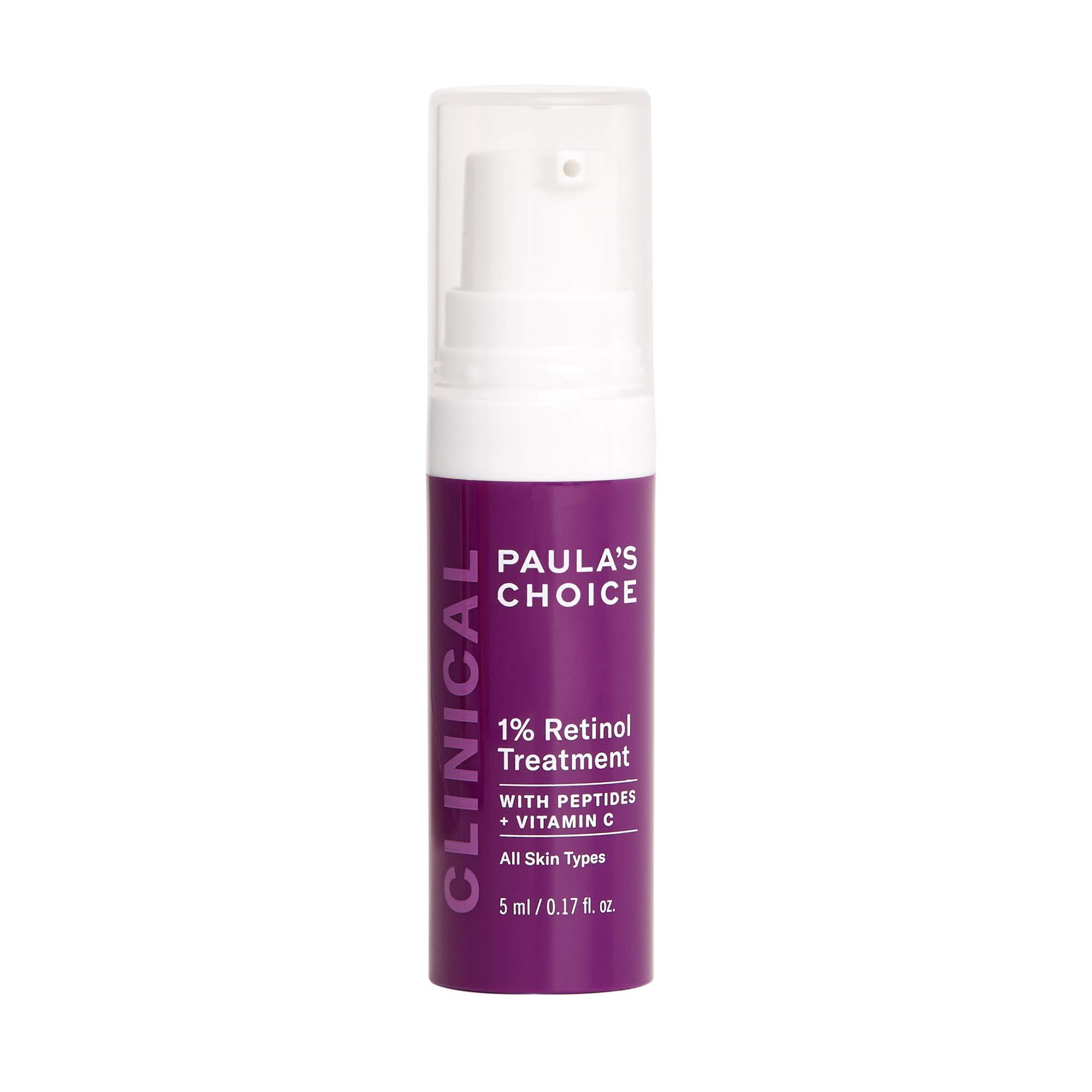 Paula's Choice Paula's Choice CLINICAL 1% Retinol Treatment Cream with Peptides, Vitamin C & Licorice Extract, Anti-Aging & Wrinkles, Travel Size. PACKAGING MAY VARY.