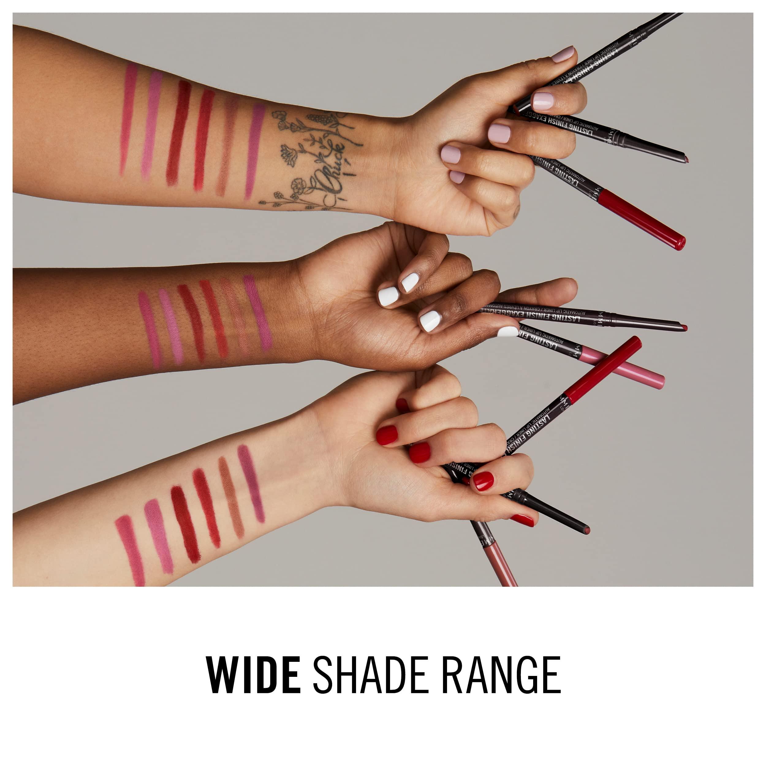 Rimmel Lasting Finish Exaggerate Automatic Lip Liner, 63 Eastend Pink, Shelf Pack of 3