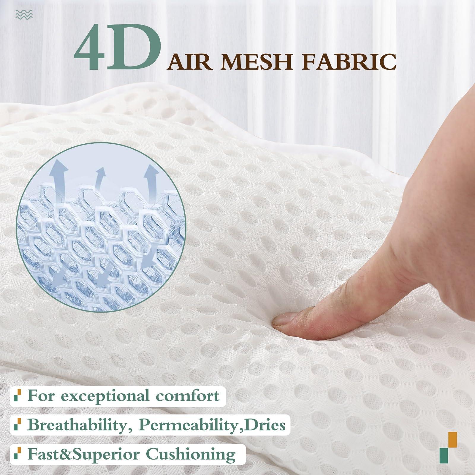 RUVINCE Bath Pillow RUVINCE Ergonomic Luxury Bathtub Pillow with Head,Neck, Shoulder and Back Support, 4D Bath Pillows for tub with 6 Powerful Suction Cups, Fits All Bathtub