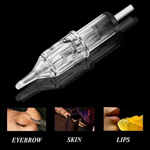 Ruicoo Tattoo Cartridge Needles - 40Pcs Mixed Sizes Tattoo Needles Cartridge Round Shader 3RS 5RS 7RS 9RS for Tattoo Kit and Tattoo Artists