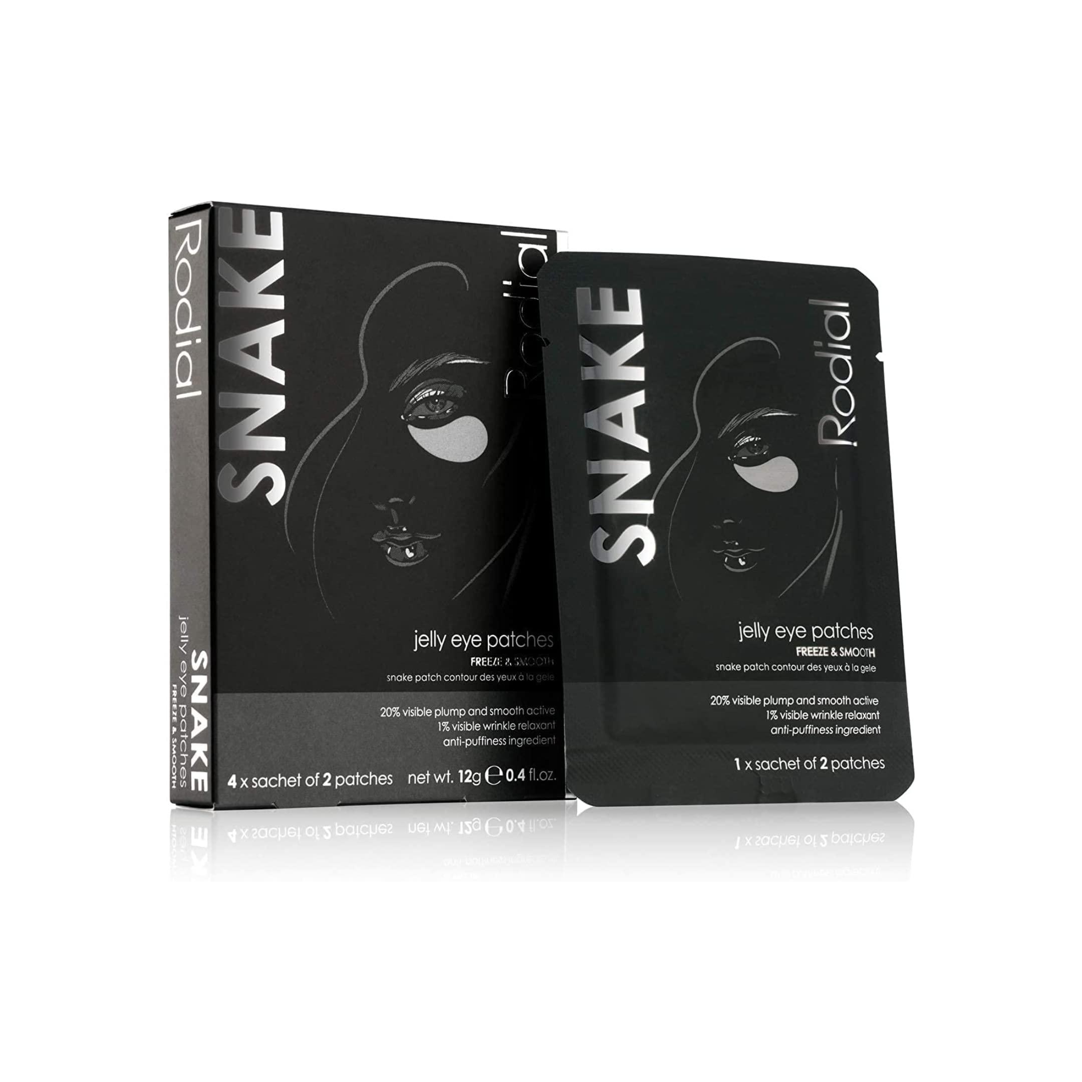Rodial Rodial Snake Jelly Eye Patches (Box of 4 Sachets), Rejuvenate and Firm, Anti-Puffiness Formula for Under Eyes, Syn-ake Tripeptide for Firming and Smoothing Effect, Improving Skin Elasticity