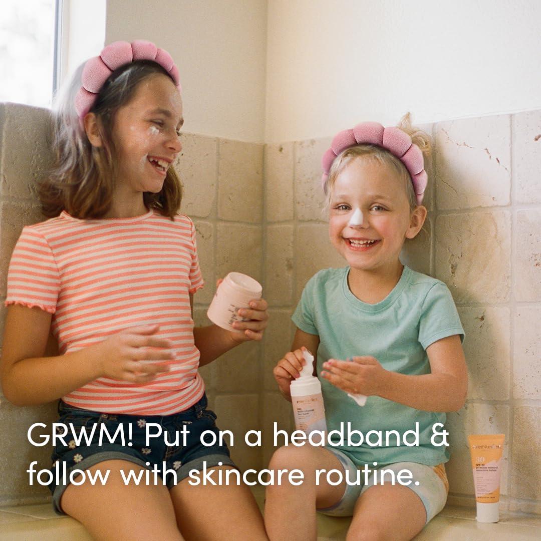 Evereden Evereden Kids Skincare Bundle: 1-2-3 Routine with Multi-Vitamin Face Wash, Cream, SPF 30 & Spa Headband Gentle, Nourishing Skincare & Fun Hair Management for Kids Perfect for Daily Care
