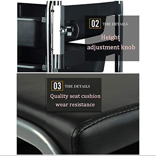 JJPSQ HORV Mobile Salon Hairdresser Barber Beauty Storage Trolley Manicure Nail Hair Tool Cart Chair Pedicure Stool Table (Black,White)