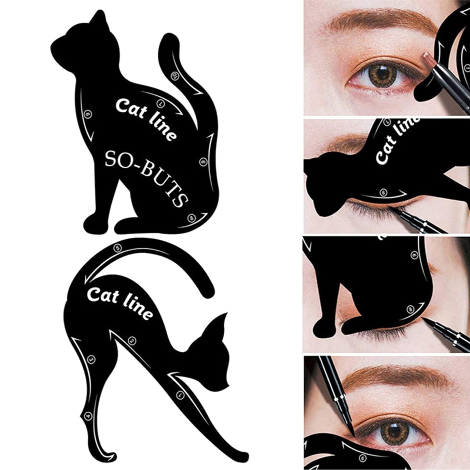jklymm jklymm Cats Eyeliner Stencils Smoky Eyeshadow Applicators Template Plate Cats Eye Liner & Eye Guide Template Tools Eye Makeup Tools To Create Cat Eyes Liner Eye Makeup Tools And Accessory