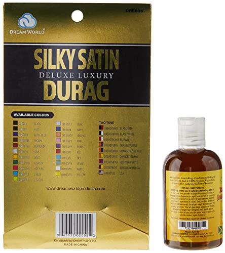 Fountain Fountain Real Black Black Jamaican Castor Oil - Beard Growth Oil - Mustache Growth - Beard Thickener - Hair Oil For Men - Luxury Satin Durag - 4 Oz