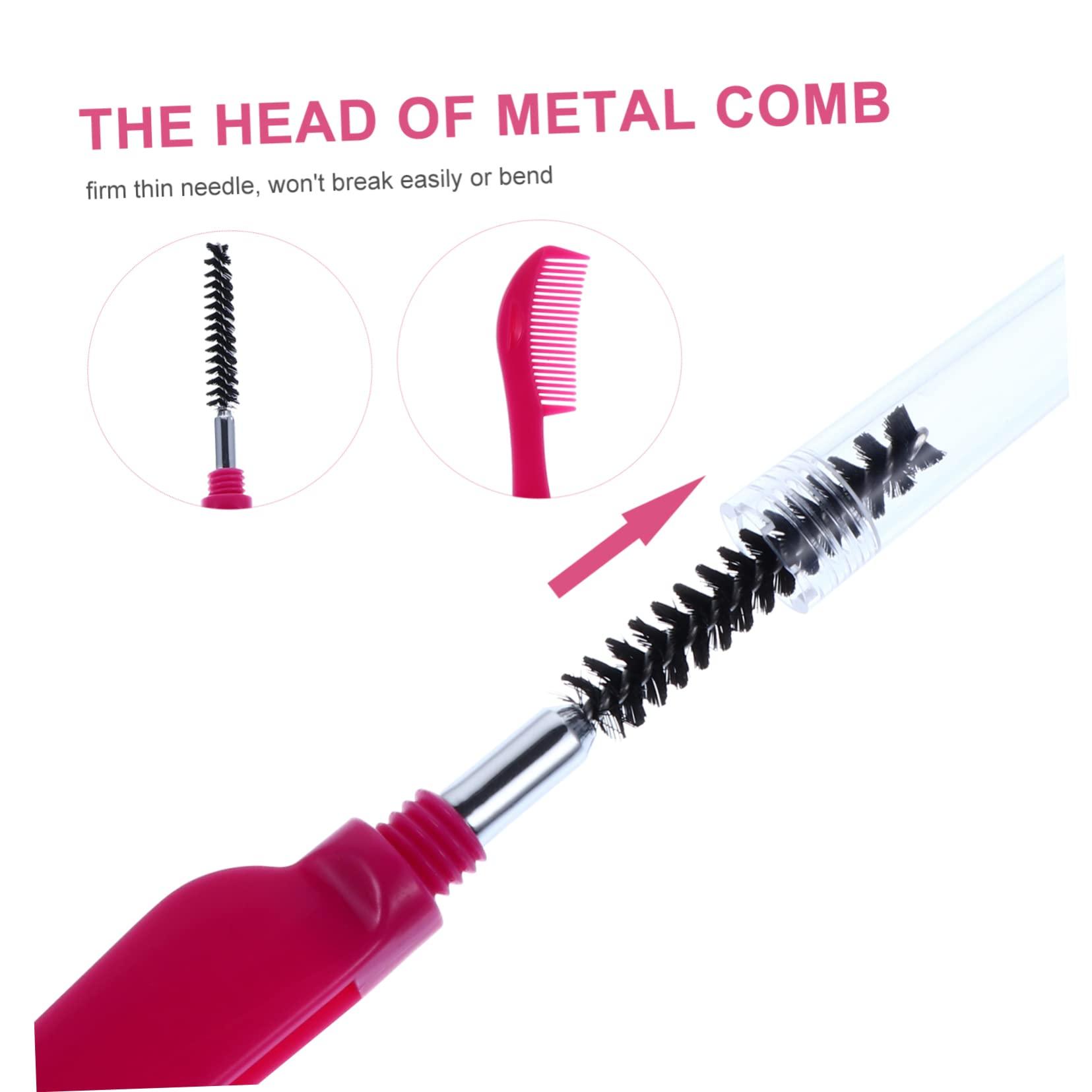 NOLITOY NOLITOY 18 Pcs Collapsible Eyelash Comb Eyebrow and Eyelash Makeup Tool Eye Mascara Brow Lamination Comb Eyelash Mascara Eye Spoolie Brush Brow Comb Makeup Brush Folding Lash Comb Plastic