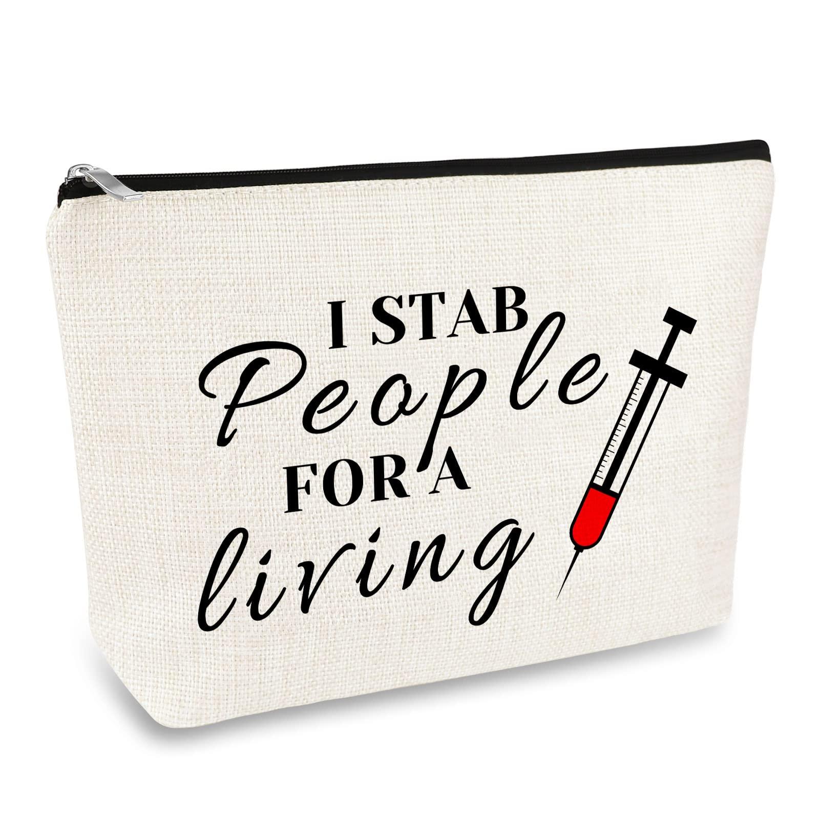 Mikela Funny Nurse Gift Nurse Life Gift Makeup Bag RN Nurses Practitioner Gift Cosmetic Bag Nursing Graduation Gift Nurse Week Day Gift Nurses Appreciation Gift Birthday Gift Travel Toiletry Pouch