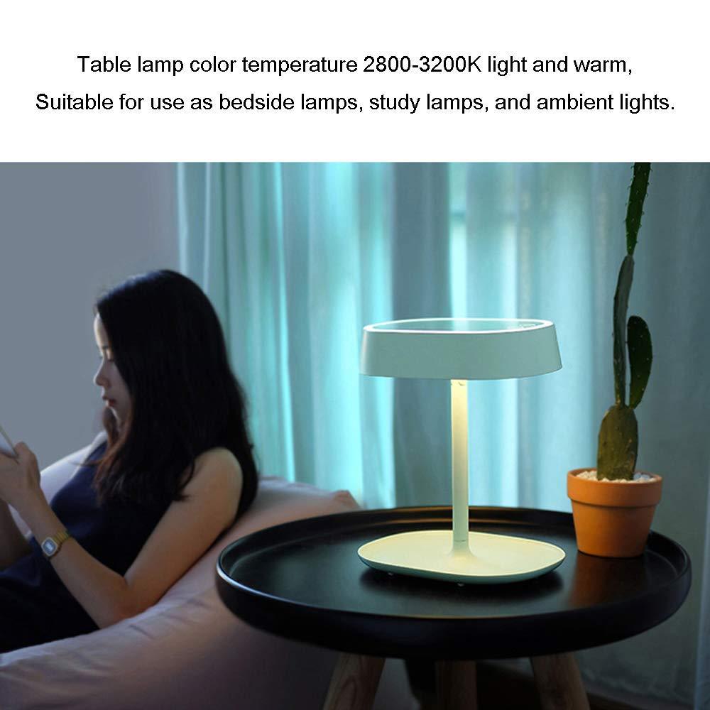 JBGIJIJIJFIJEEEHTRH Makeup Mirror Mirror LED Makeup Rechargeable, Portable Tabletop anity with Lights, 180 Free Rotation, Adjustable Brightness Touch Screen Base Storage Box Design (Color : White) (Green)