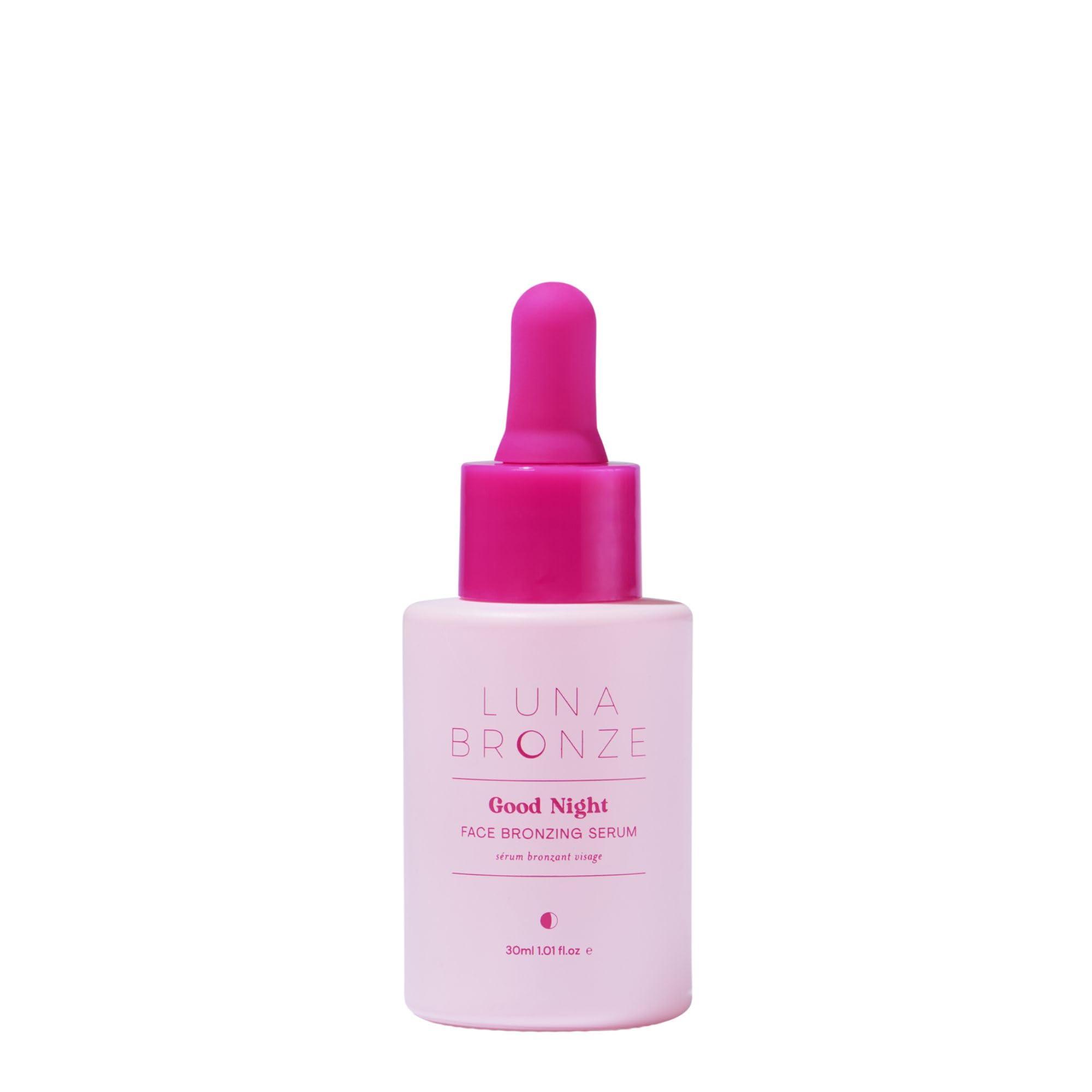 Luna Bronze Luna Bronze Good Night Face Tanning Drops | Overnight Face Bronzing Serum for a Luminous, Natural Looking Glow | Hydrating Formula with Vitamin C | Infused with Australian Botanics (30ml/1.01 fl. oz)