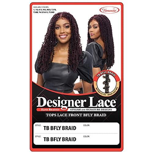 VANESSA VANESSA Tops Lace Front Butter Fly Loc Hand Braided Stylish and Signature Synthetic Hair Wig - TB BFLY BRAID (1B)