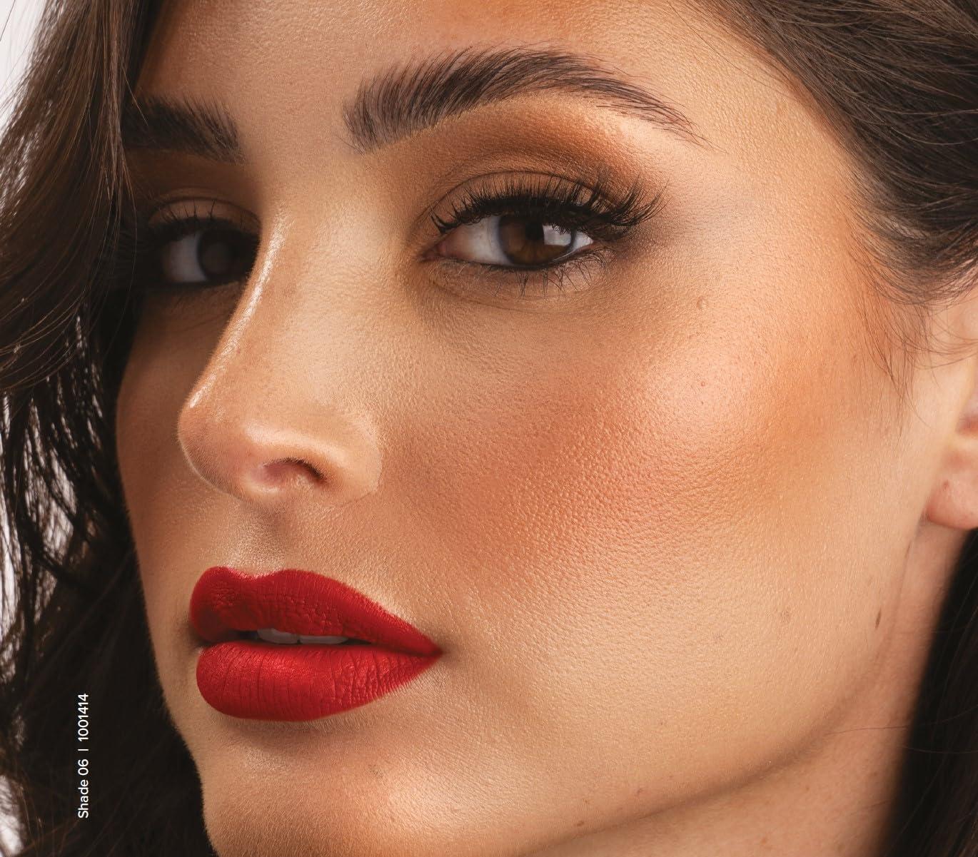 FARMASi FARMASi Make Up Matte Liquid Lipstick, Long-Lasting and Ultra-comfortable, High-Impact, Lightweight, Organic, Pure Pigments 0.14 fl.oz (Red Love)