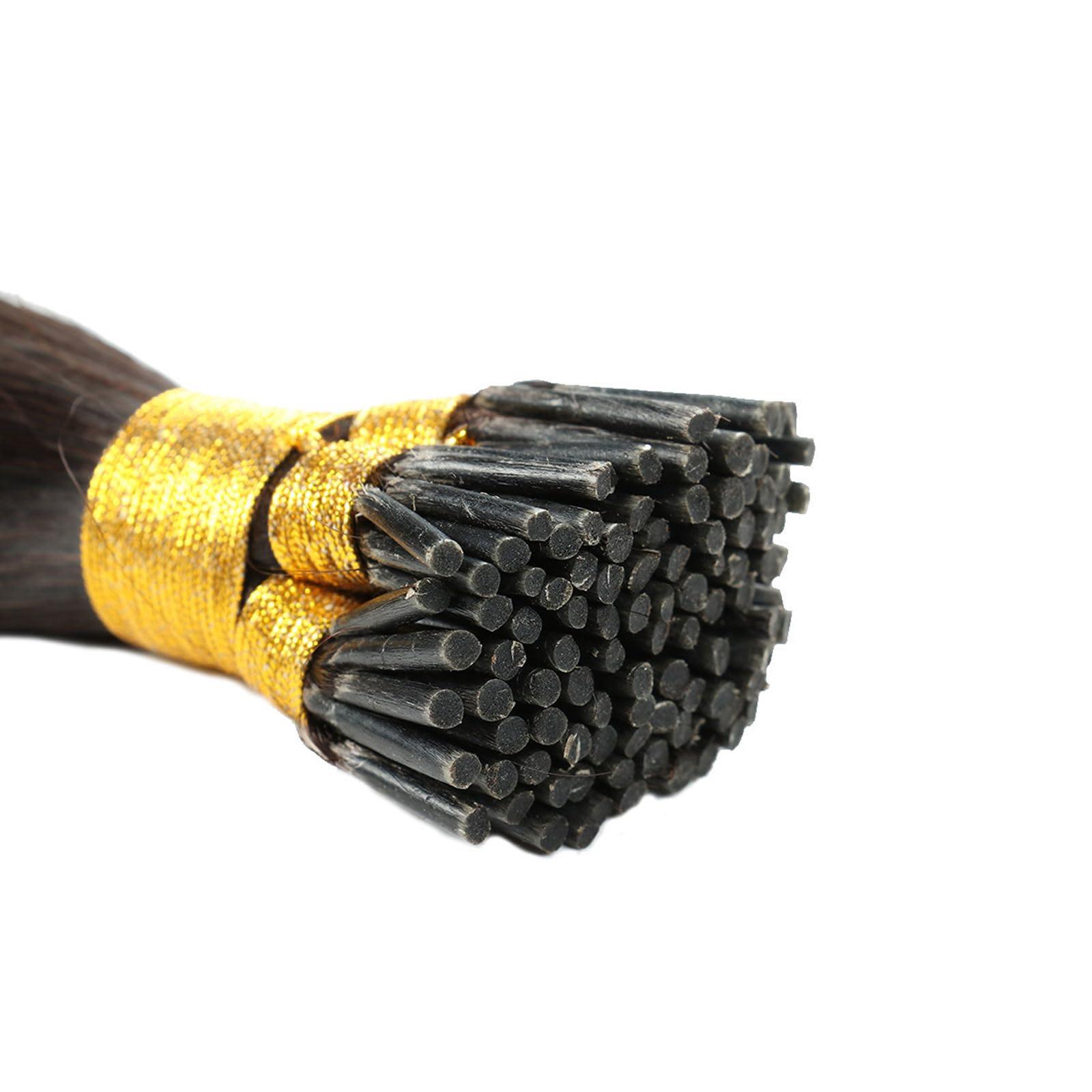 RIBONI I Tip Human Hair Extensions Keratin Cold Fusion Human Hair Extensions Pre Bonded I Tip Natural Hair Extensions Human Hair 100g 0.5g/1s Remy I Tip Human Hair Extensions