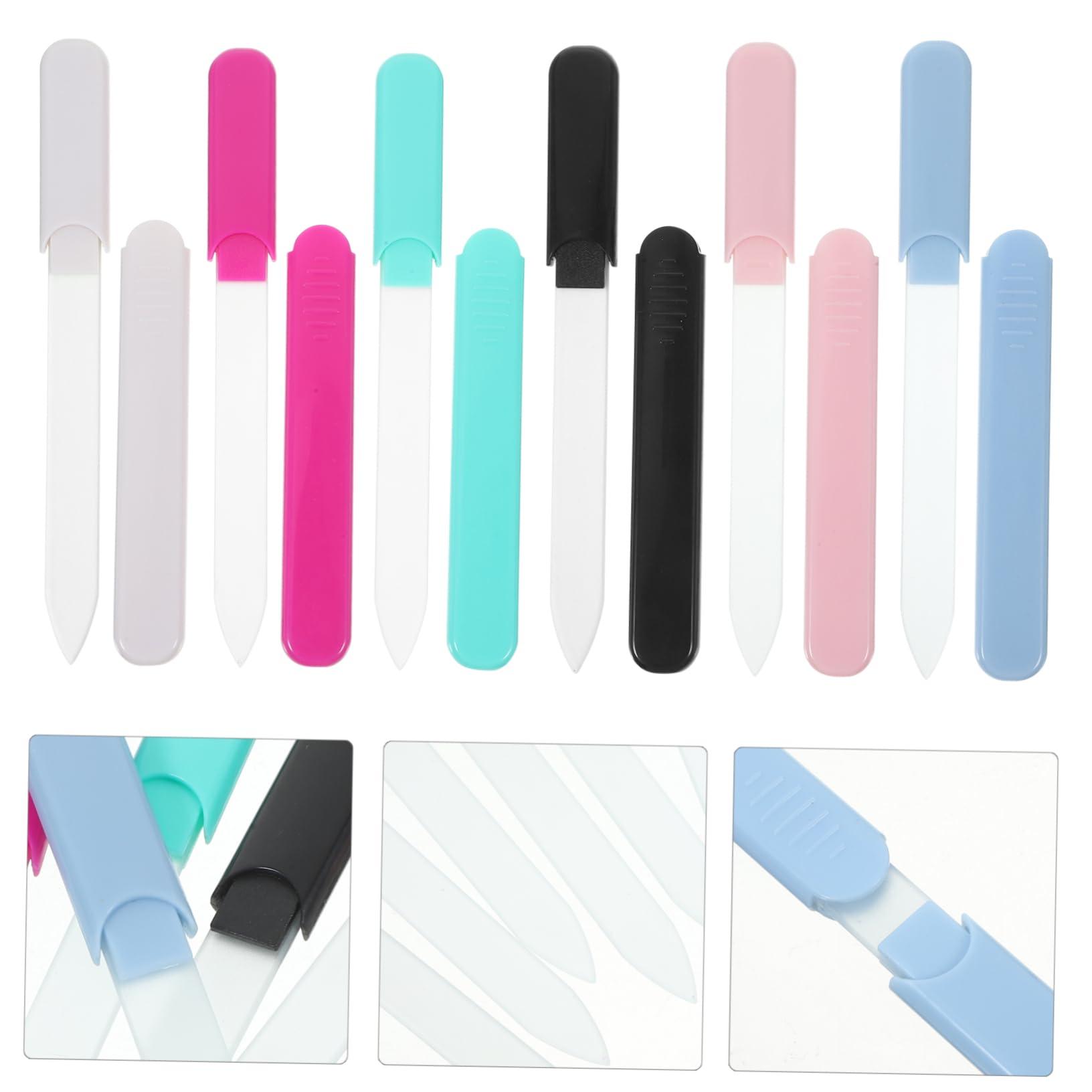 ASAKKURA ASAKKURA 6pcs Glass Nail File Manicure Tool Manicure Nail Files Nail File for Fingernail Nail Trimming Files Portable Nail Files Travel Nail Files Small Nail Files Pedicure Tool Nano Glass