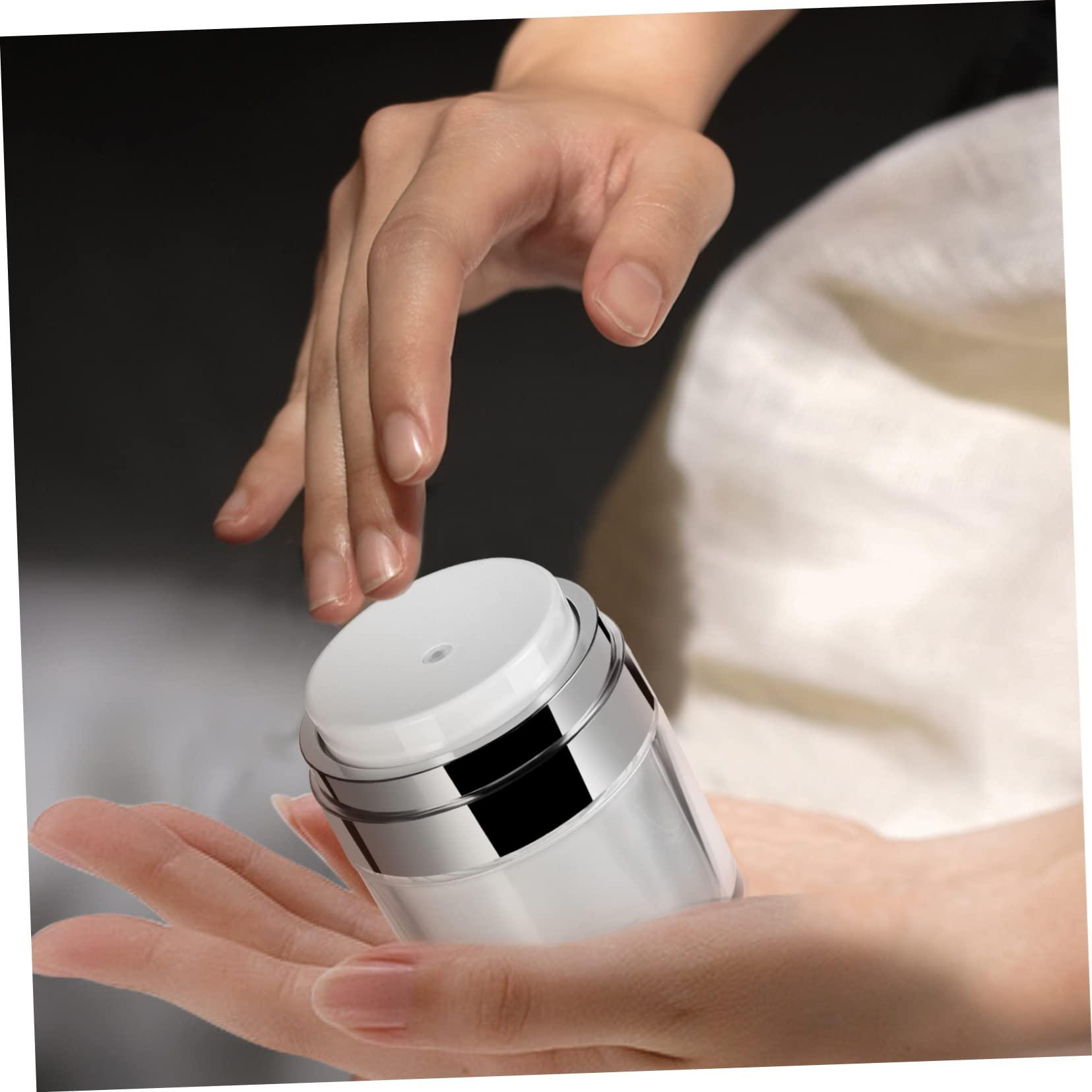 Didiseaon Didiseaon 4 Pcs Airless Pump Cosmetic Containers Set Travel Size Refillable Jars 2 x 50ML & 2 x 30ML for Lotions and Creams Leakproof and Ideal for Travel Toiletries