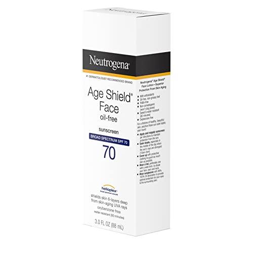 Neutrogena Neutrogena Age Shield Anti-Oxidant Face Lotion Sunscreen with Broad Spectrum SPF 70, Oil-Free & Non-Comedogenic Moisturizing Sunscreen to Prevent Signs of Aging, 3 fl. oz