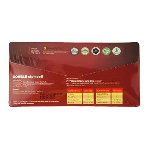 phytocelltec 7 Packs Phytoscience Double Stem Cell Anti Aging Acne Treatment Supplement Acai Berry Extract Blueberry Reduce Wrinkles Pores Pimples Fine Lines Skin Texture (14 Sachets/pack)