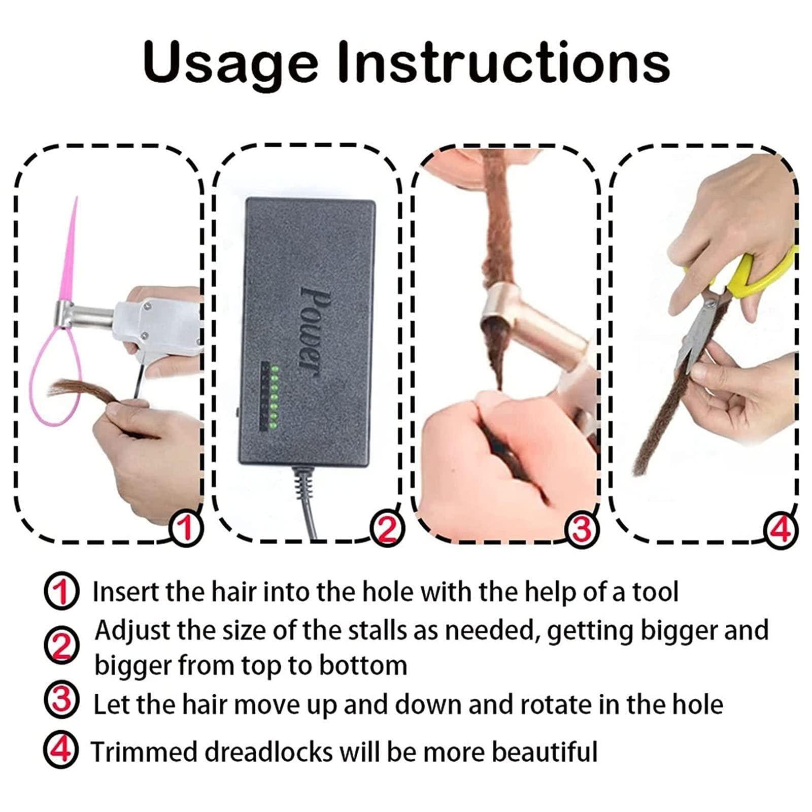 ELOMAS Portable Dreadlocks Maker,Electric Dreadlock Crochet Braids Hair Making Machine for DIY Your Own Dreadlocks Braiding Hair Extensions,Automatic Instant Hair Making Machine with 20 Needles,16mm