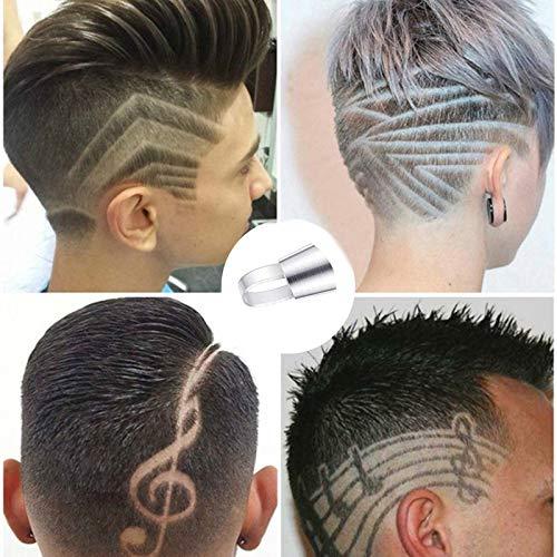 Beikalone Beikalone Hair Tattoo Razor Pen, Stainless Steel Hairstyle Design Trimmer, with Tweezers and 10 Pieces Blades, for Eyebrow Mustache Hair Styling Art