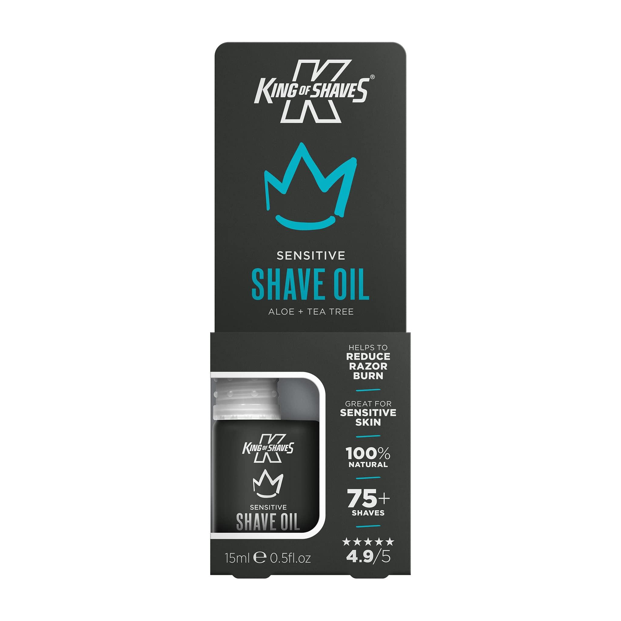 King of Shaves King Of Shaves Sensitive Shaving Oil, Shaving Oil For For Men, Packaging May Vary, 0.51 fl oz