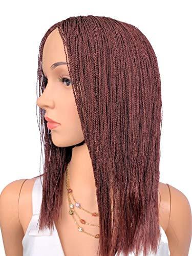 Wow Braids WOW BRAIDS Twisted Wigs, Micro Million Twist Wig - Color 35 - 12 Inches. Ultra Thin and Light Synthetic Hand Braided Wigs for Black Women.