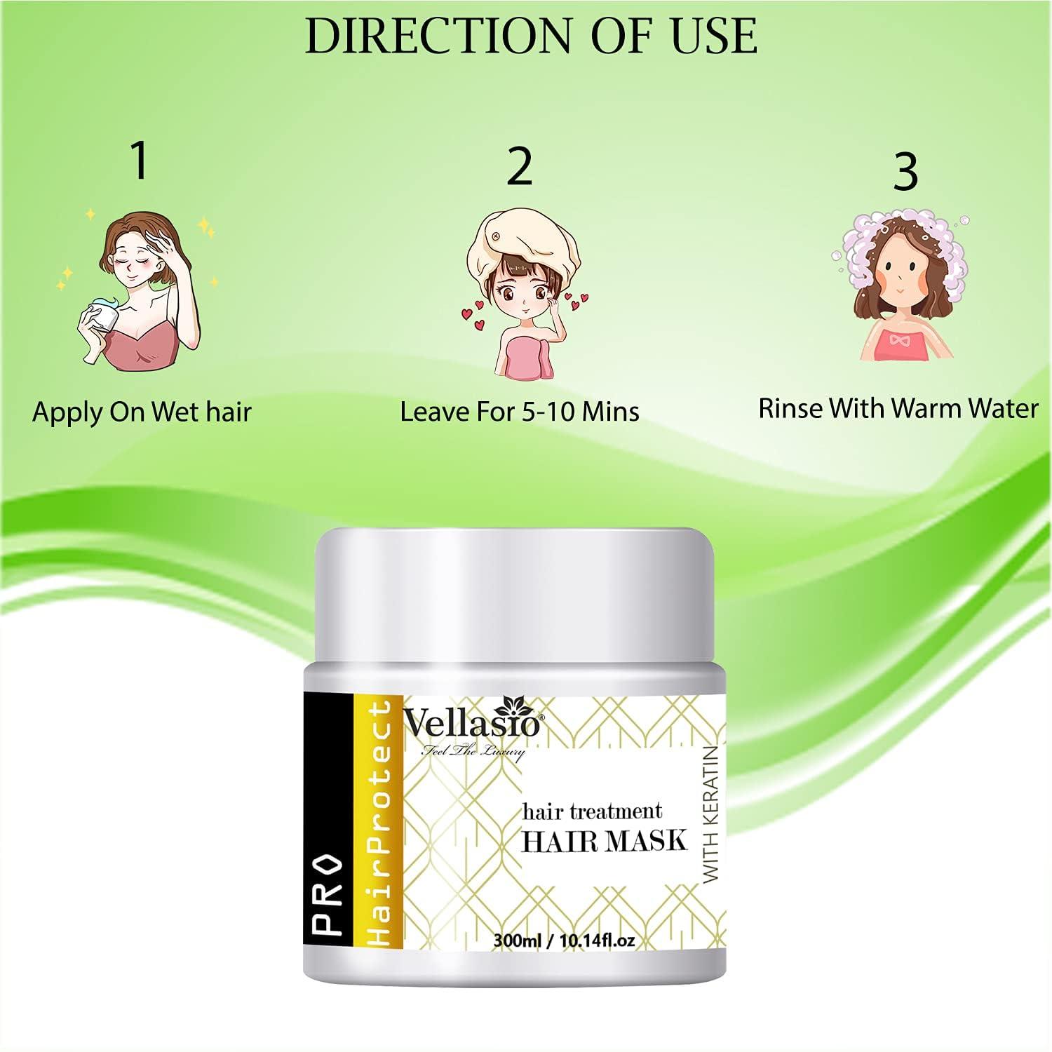 Generic Keratin Hair Mask for Hair Fall Control | Hair Repairing Treatment for Dry & Damaged Hair | Hair Mask For Intense Damaged Hair Repair 300 Ml