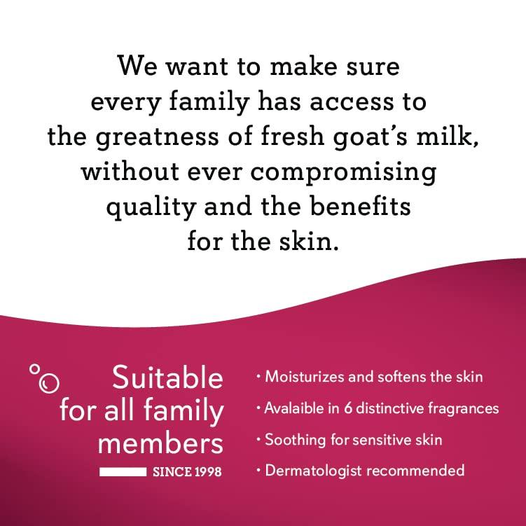 Caprina by Canus Caprina by Canus Bar Soap 3.2 Oz 6 Pack With Fresh Canadian Goat Milk Vitamin A B3 Potassium Zinc and Selenium 6, Shea Butter, 1 Count