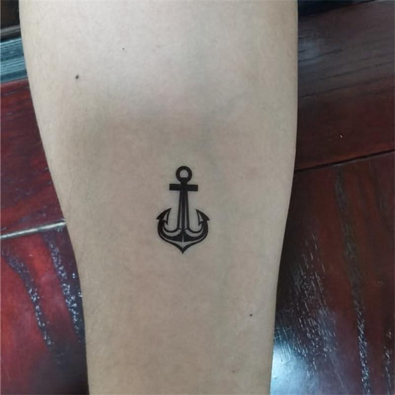 SanerLian SanerLian Anchor Ship Temporary Tattoo Sticker Waterproof Adult Men Women Hand Arm Shoulder 15X11cm Set of 2 (SF6106)