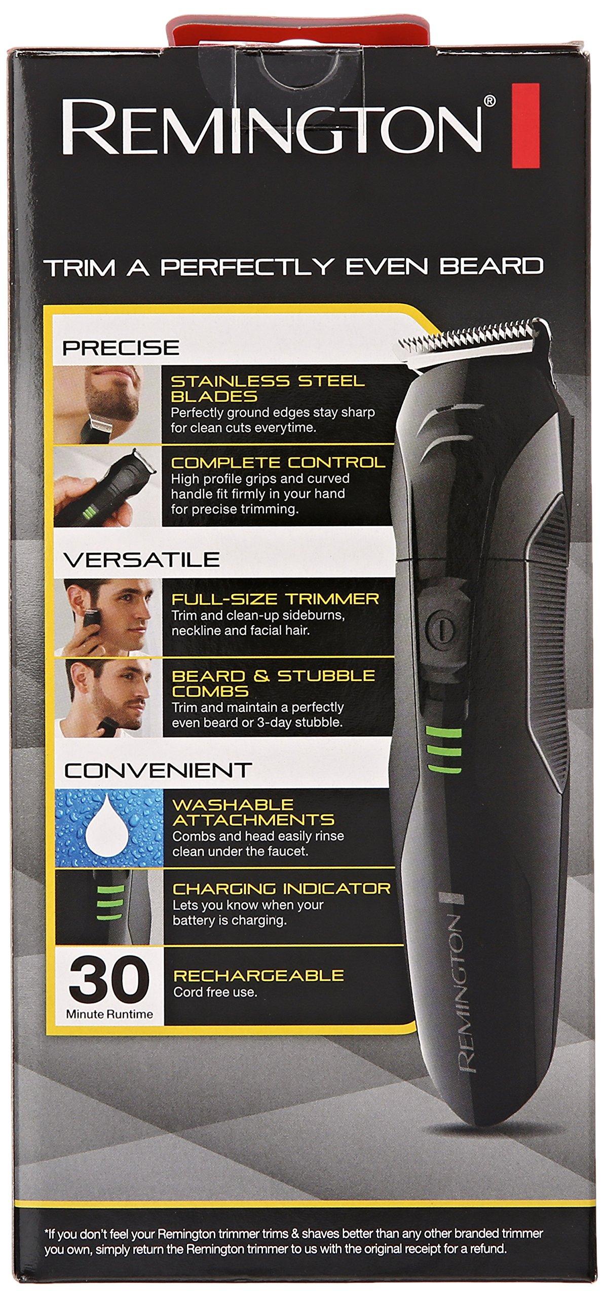Remington Remington PG6015A Rechargeable Stubble and Beard Trimmer, Black (Pack of 2)