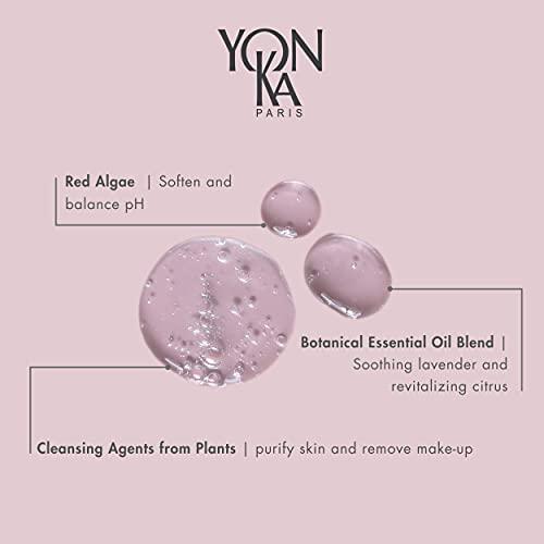Yonka Yon-Ka Gel Nettoyant, Guarana Scrub Set, Gentle Foaming Face Wash and Makeup Remover, Facial Exfoliator and Detoxifying Scrub, Normal and Acne Prone Skin