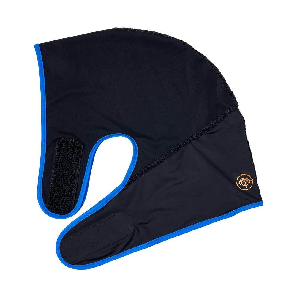 Red by Kiss Red by Kiss Premium Bow Wow X Power Wave Durag, 360 Wave Compression Cap for Men & Women, Adjustable Hook-&-Loop Strap, Stylish & Durable, Ideal for Locs, Braids, Finger Waves (Spandex - Black/Blue)