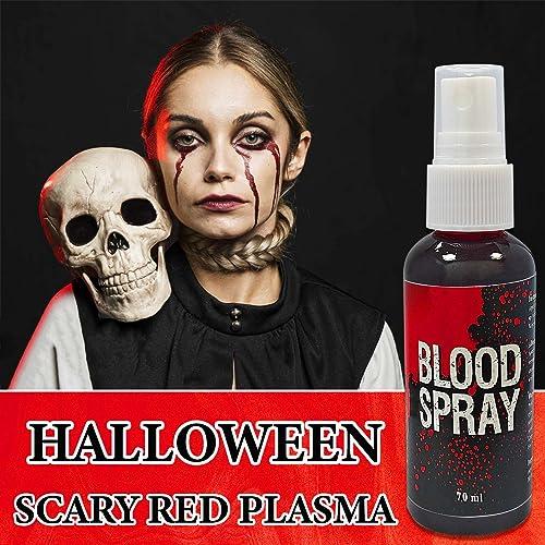 LZYLLS Fake Blood Spray,2.46 oz Fake Blood Makeup,Halloween Liquid Fake Blood Washable Splatter SFX Makeup Kit,Suitable for Clothes Zombie Vampire Halloween Makeup Kit