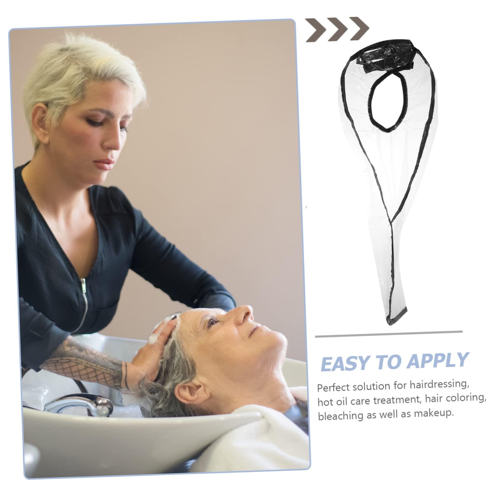 Beatifufu Beatifufu Hairdressing Cape Hair Shampoo Funnel Set 2 Pack Highlights Hair Cap Protects Eyes Skin for Coloring Styling