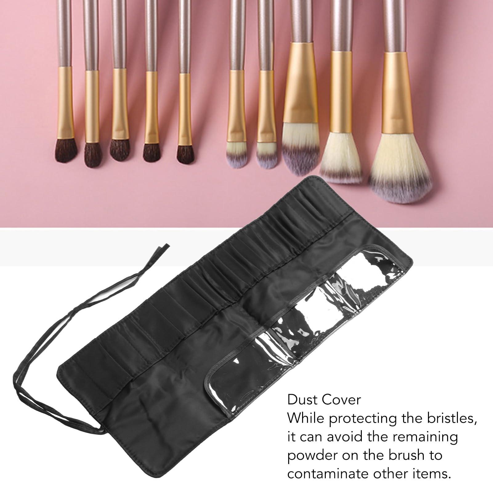 Cyrank Makeup Brush Rolling Case,26 Holes Cosmetic Tool Storage Bag Makeup Brush Holder Organizer Large Capacity Travel Makeup Brush Organizer