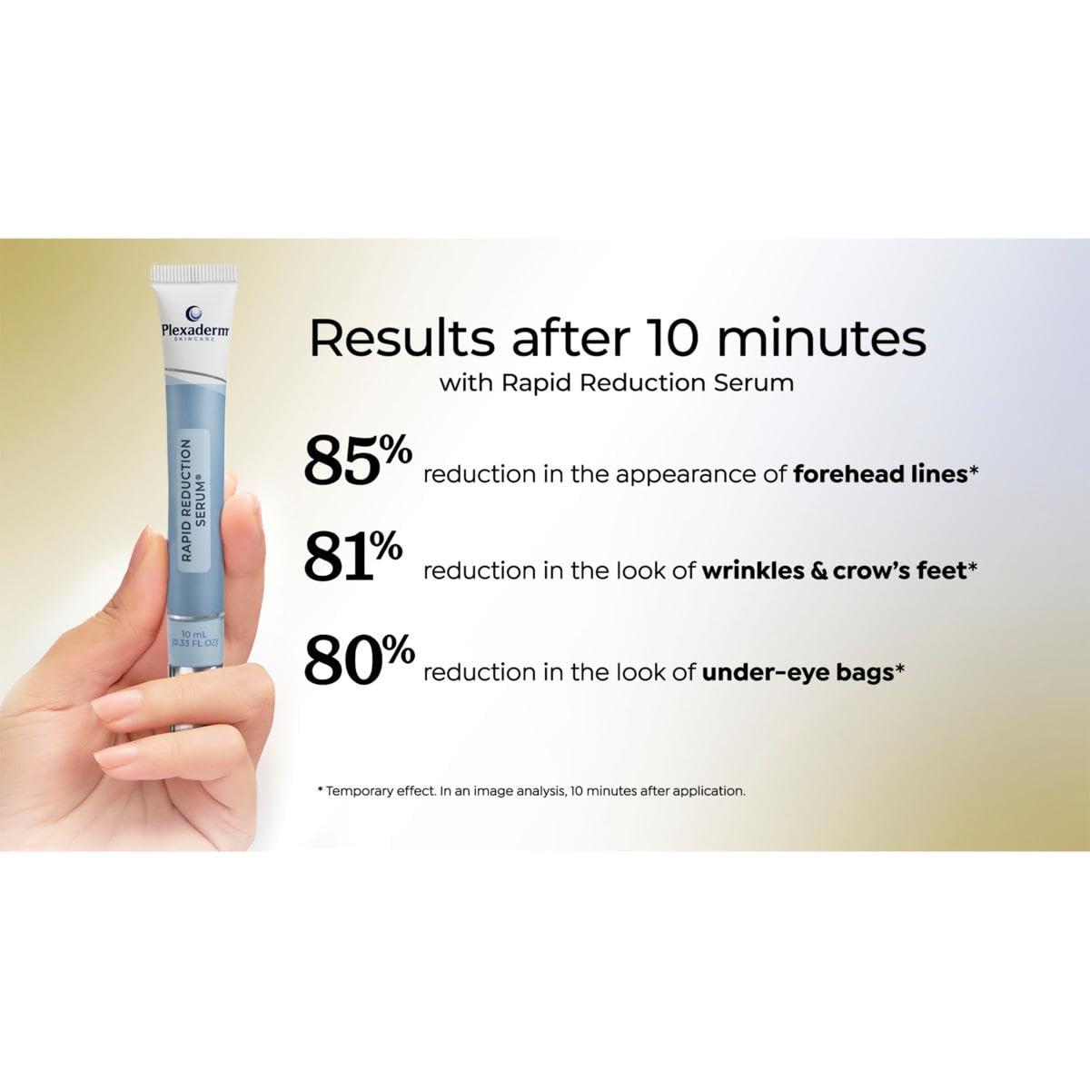 NinthAvenue Basics Plexa derm Rapid Reduction Wrinkle Serum - Reduces Under-Eye Bags, Wrinkles, Dark Circles, Fine Lines & Crow's Feet Instantly (2-Pack)