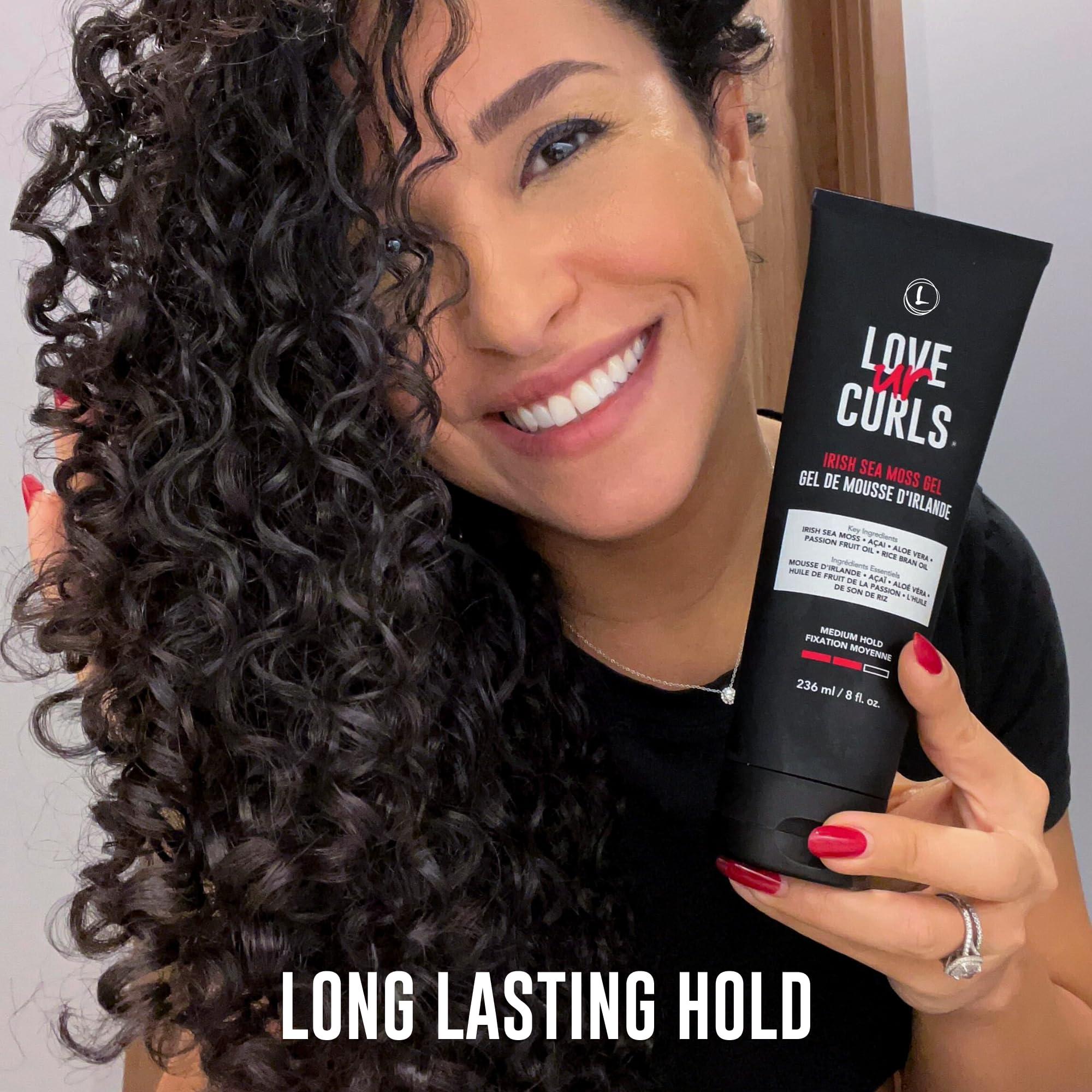 Love Ur Curls Love Ur Curls - LUS Irish Sea Moss Hair Gel, Medium Hold Hair Styling Curling Gel for Defined Curly Hair, Waves & Coils, Vegan, Cruelty Free, 236mL