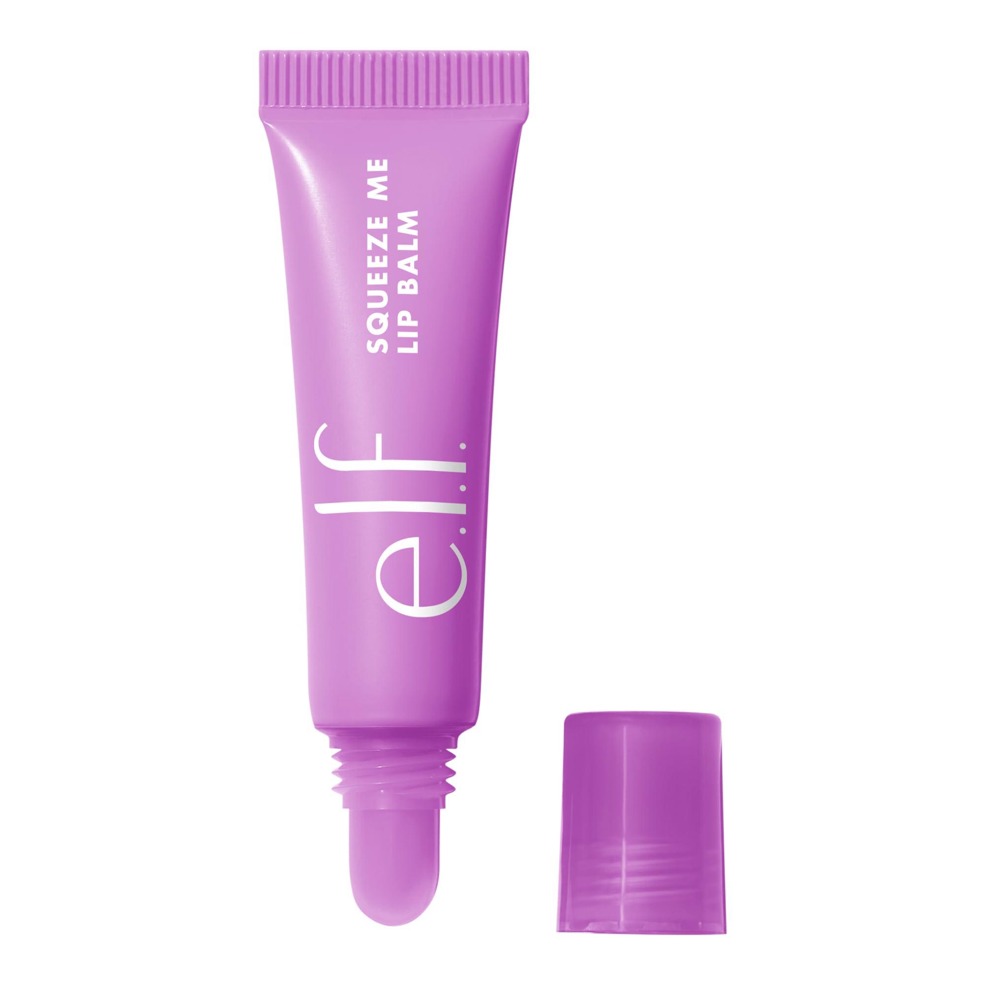 e.l.f. e.l.f. Squeeze Me Lip Balm, Moisturizing Lip Balm For A Sheer Tint Of Color, Infused With Hyaluronic Acid, Vegan & Cruelty-free, Grape
