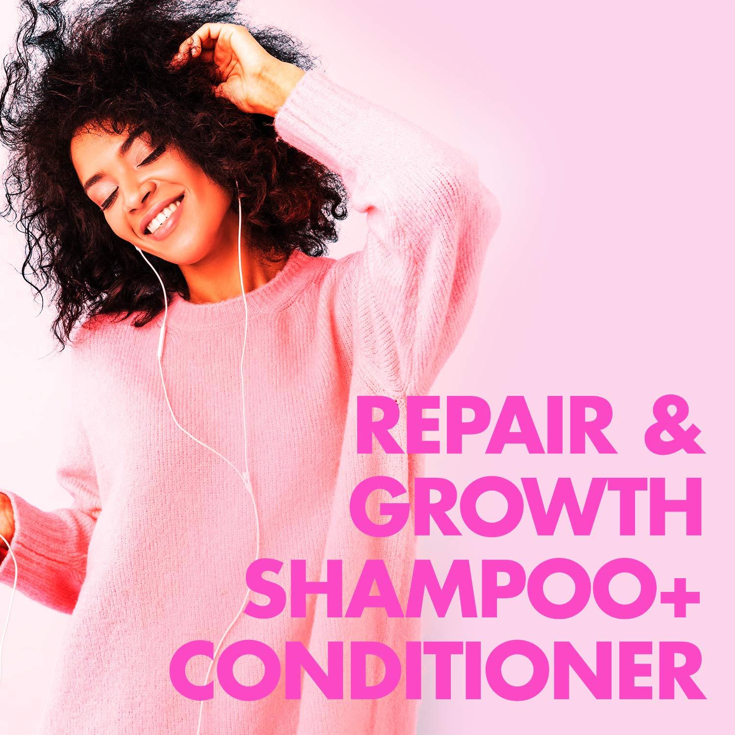 Umberto Giannini Umberto Giannini Curl Repair Shampoo + Conditioner Set, Vegan & Cruelty Free Repair & Growth Formula with Seaweed, Wheat Bran & Caffeine, 250 ml