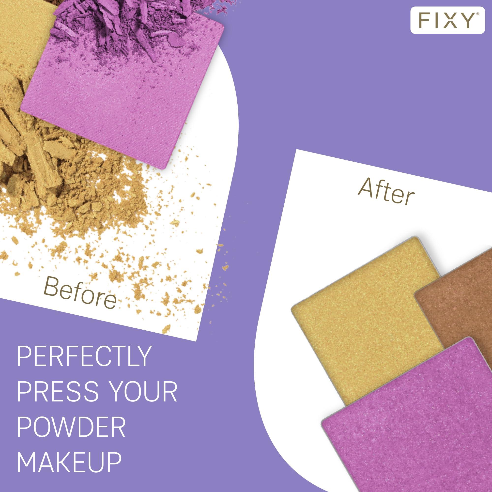 FIXY FIXY Makeup Repair Kit - Repressing tool for Eyeshadows, Blush & Highlighter or Depot | Organize Makeup Square Pans in Makeup Palette with Mirror | Makeup Artist Must Haves