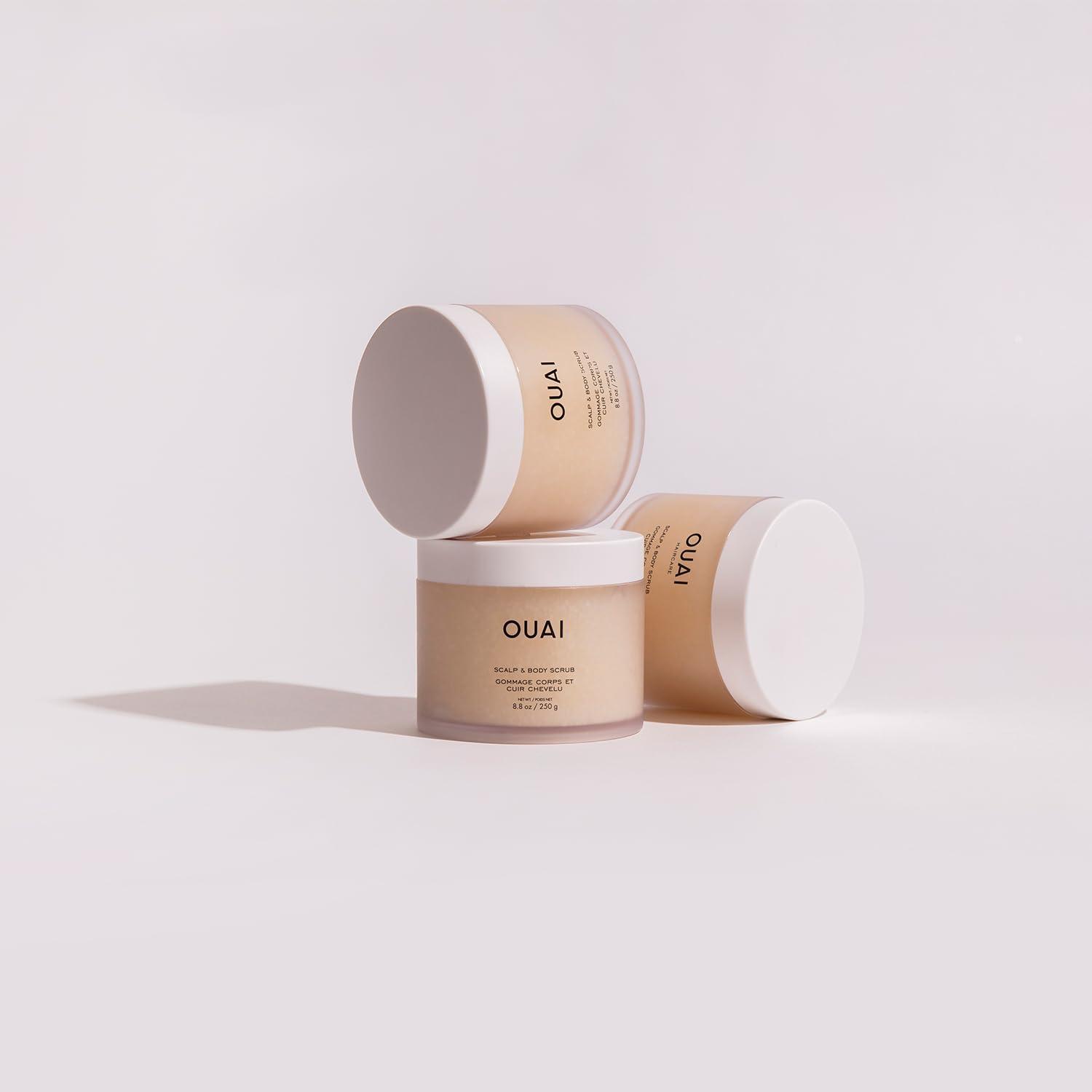 OUAI OUAI Detox Duo - Clarifying Detox Shampoo with Apple Cider Vinegar & Keratin + Foaming Scalp & Body Scrub Exfoliator that Cleanses and Removes Buildup - Sulfate-Free Hair Care (2 Count, 10 oz/8.8oz)