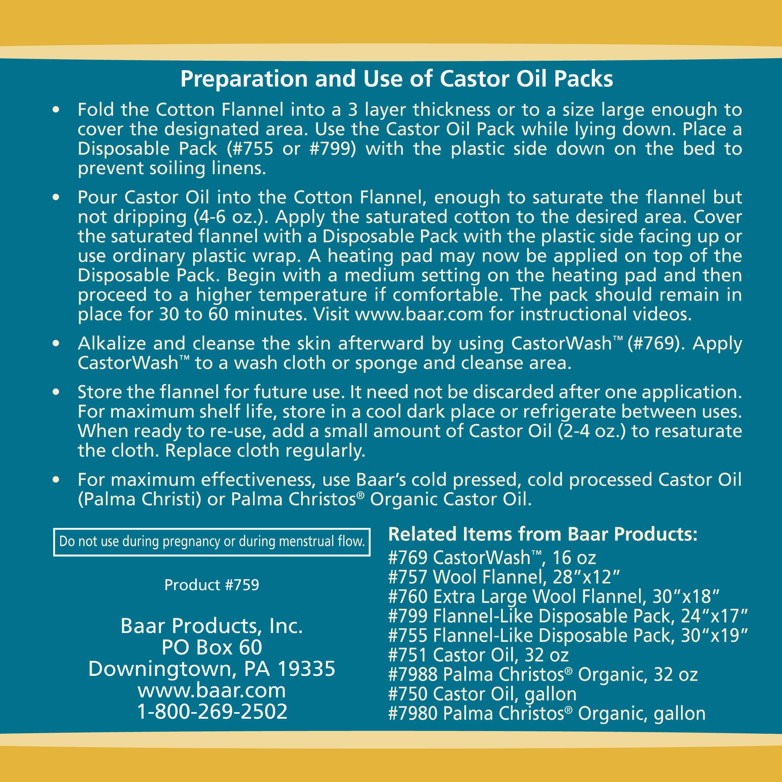 Baar Cotton Flannel Castor Oil Pack