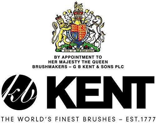 KENT Kent BRD6 Small Travel Men's Beard and Mustache Brush, Natural Boar Bristle for Flawless Shaping and Grooming. Ergonomic Grip Wood Handle. Dry or Wet Beard, Distributes Oils and Balms. Made in England