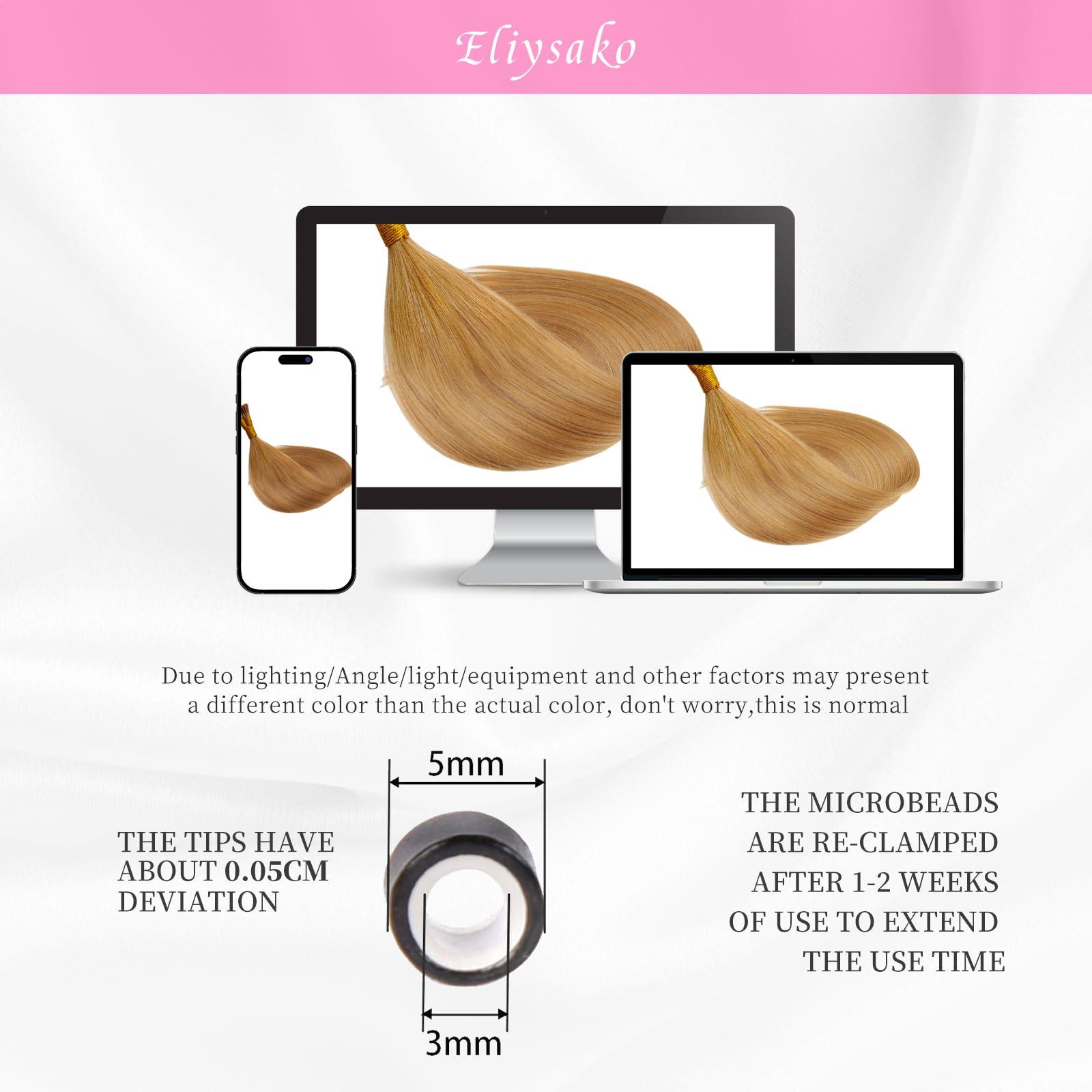 Eliysako Itip Human Hair Extensions I Tip Hair Extensions Human Hair 50g 20inch(#78) Natural Blonde Itip Hair Extensions I Tips Hair Extensions Real Human Hair Cold Fusion Itip Hair Extensions